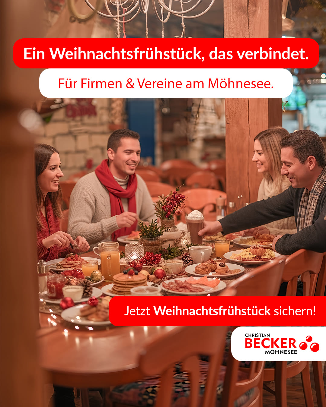 Kampagnen-Creative „Weihnachtsfrühstück“ für Christian Becker